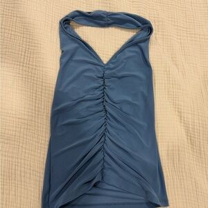 Anthropologie Blue Halter Top